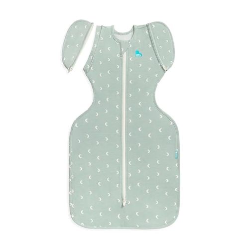 Love to Dream Swaddle Up Transition Bag Original, Arms Up Position, Light and Ultra Breathable Cotton - Sleep Bag - 1.0 TOG - (20-24°C) Ideal for Moderate Temps (Twinkle Powder Blue, Medium, 6–8.5kg)