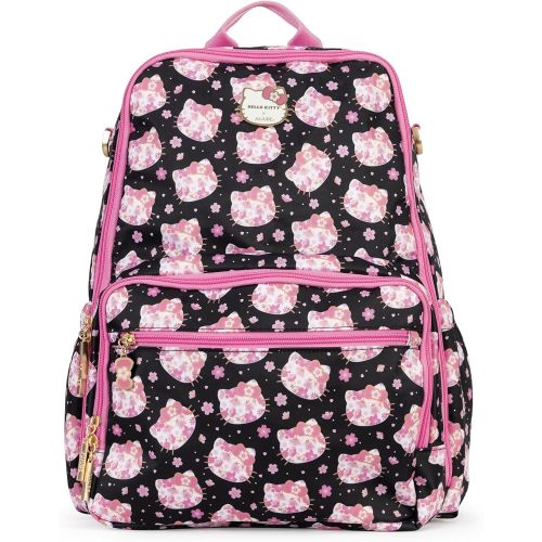 JuJuBe x Hello Kitty Zealous Diaper Backpack with 14 Pockets, Changing Pad
