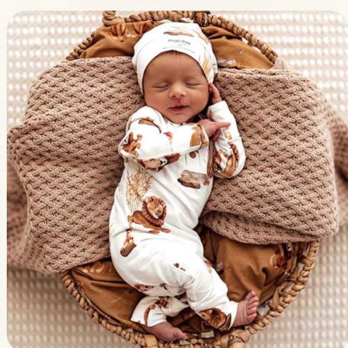 Lion Organic Baby Growsuit | Snuggle Hunny