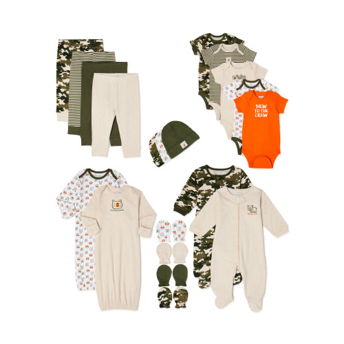 Garanimals Newborn Baby Boy Shower Gift Set, 20-Piece, Preemie-6/9 Months