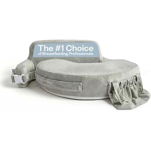 My Brest Friend Super Deluxe Nursing Pillow with Feeding Riser, Platinum