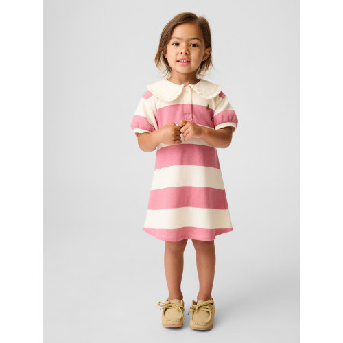 Baby & Toddler French Terry Collared Print Dress