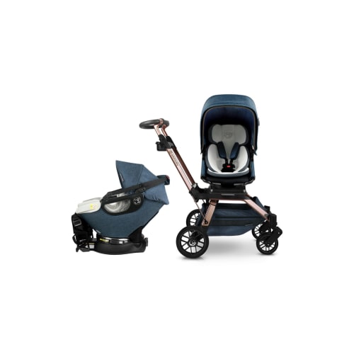 Orbit Baby Stroll & Ride G5 Car Seat & Stroller Travel System - Rose Gold/Melange Navy
