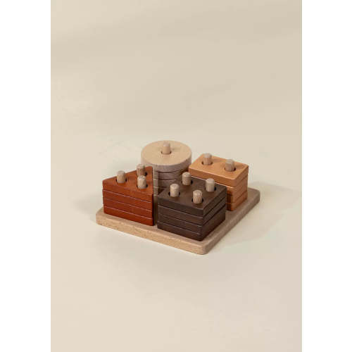 Wooden Shapes Learning Set - 16 pcs