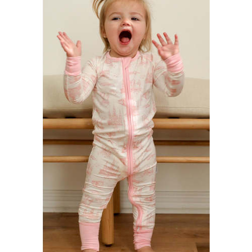 Pink Toile Double Zipper Bamboo Sleeper