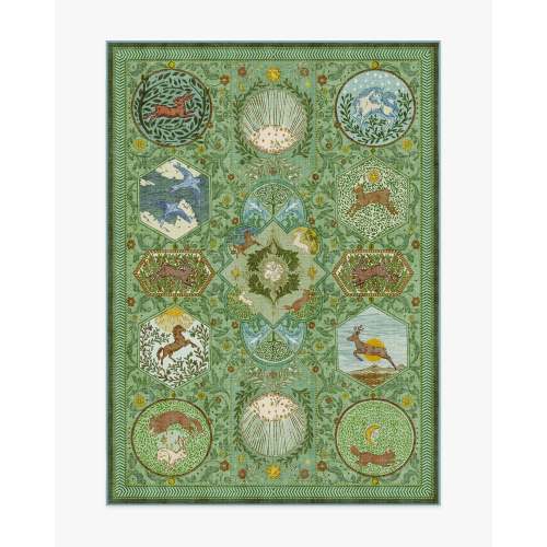 Woodland Wanderer Green Rug | Ruggable US