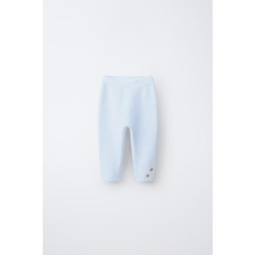 EMBROIDERED KNIT PANTS - Light blue | ZARA United States