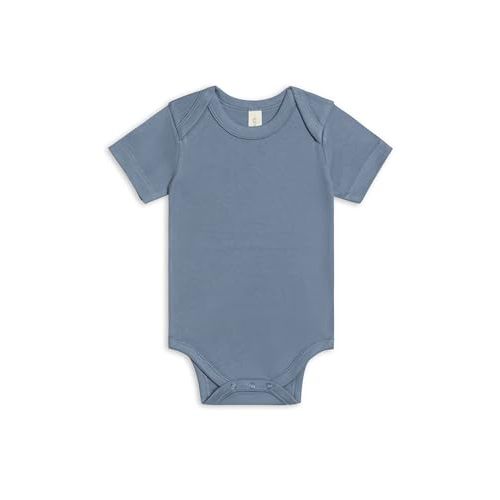 Colored Organics Unisex Organic Cotton Bodysuit - Short Sleeve Infant One Piece - Baby Boy and Girl Clothing