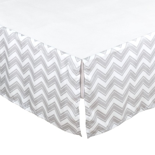 The Peanutshell Elephant Walk Grey/White 3 Piece Baby Crib Bedding Set