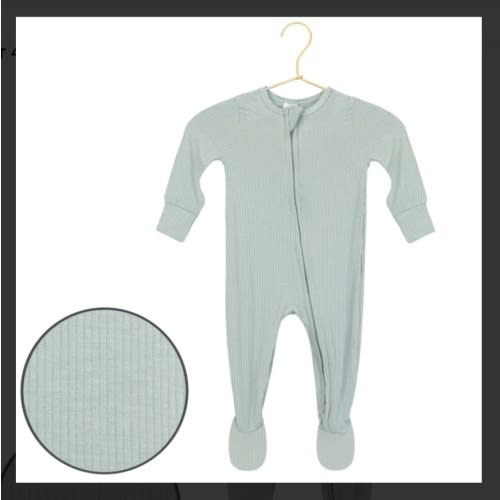 Bailey Ribbed Zipper Footies – Lou Lou & Company