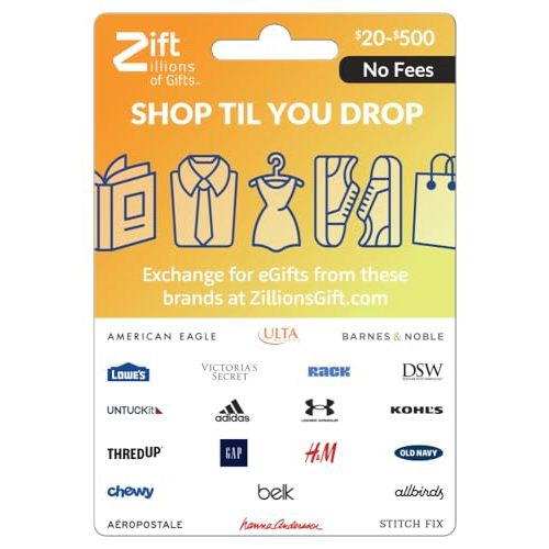 Zift Zillions Shop til You Drop Gift Card
