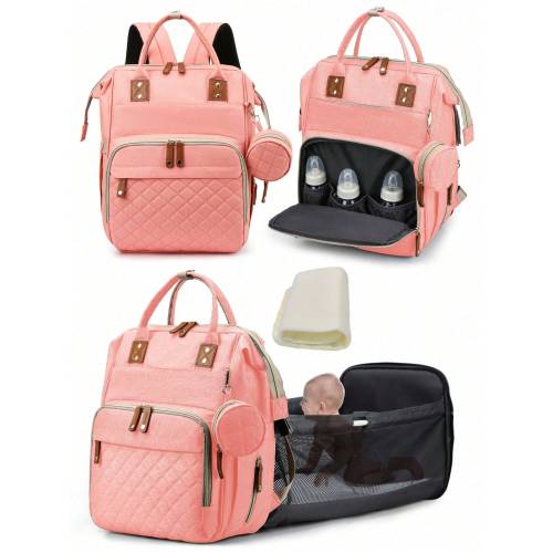 1pc Baby Diaper Bag Backpack, Multifunction Portable Waterproof Large Capacity Travel Baby Bags, Baby Stuff Organizer, Baby Registry Search, Baby Diaper Bags For Boys & Girls, Baby Shower Gifts, Newborn Baby Essential Gifts