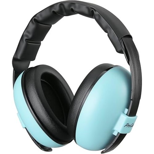 ProCase Baby Ear Muffs (Aged 0-3 Years), Noise Cancelling Headphone for Infant Newborn Toddler, Soft Hearing Protection Earmuffs for Babies Sleep Travel -Skyblue