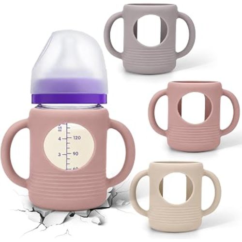 BUSOHA Silicone Sleeves for Lansinoh 5 OZ Glass Bottles
