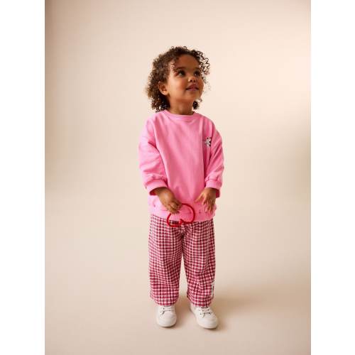 Pink/Red Disney Minnie Mouse Long Sleeve Top and Trousers Set (3mths-7yrs)