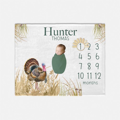 Wild Turkey Milestone Blanket