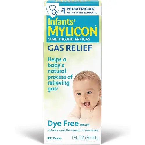 MYLICON Infants Gas Relief Drops for Infants and Babies, Dye Free Formula, 1 Fluid Ounce