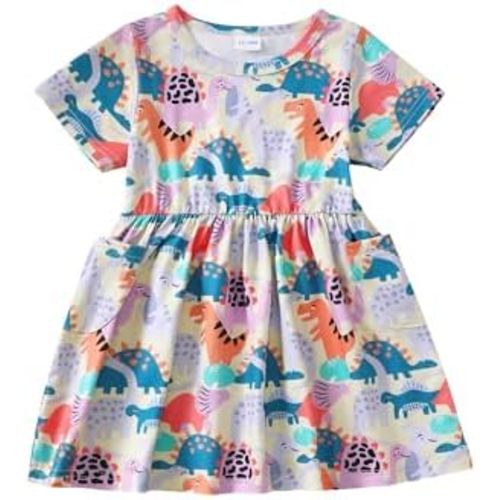 Baby Toddler Girl Dress Little Girls Clothes Short Sleeve Ruffle Sundress Casual Boho Summer Spring Dresses for Girl