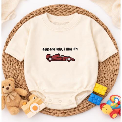 Apparently I Like F1 Baby Romper, Formula 1 Baby Outfit, F1 Racing Baby Bodysuit, Race Car Baby Outfit, Racing Baby Gift