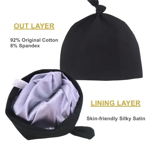 Silky Satin Lined Newborn Hat Hair Care Knot Beanie Hats for Infant Baby Boys Girls Caps 0-6 Months - AliExpress