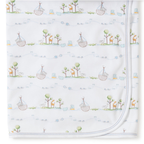 Blue Noah's Print Blanket