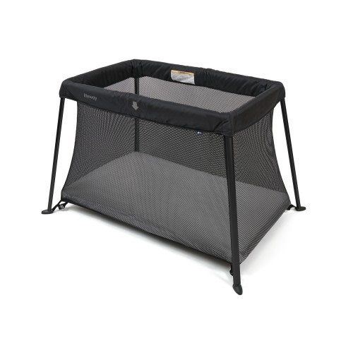 4Baby Liteway Travel Cot With Fitted Sheet Jet Black