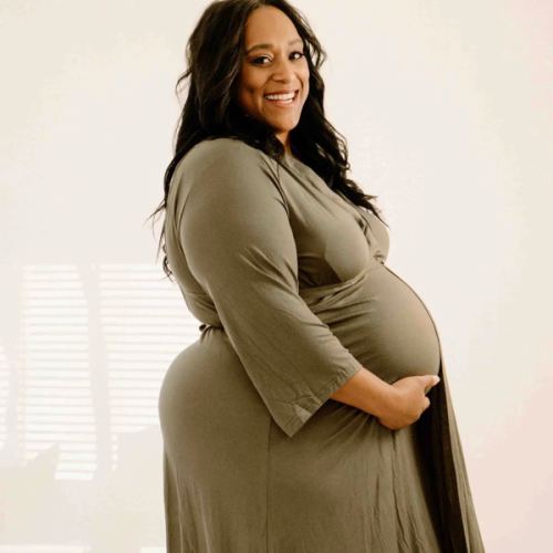 Lila Labor & Postpartum Gown in Sage