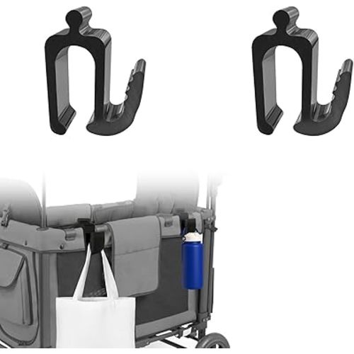 Wonderfold Wagon Accessories, Upgraded Multifunctional Side Hooks for Wonderfold Wagon W4 - Durable, Space-Saving Travel Organizer with Sturdy Design (2, Upgraded)