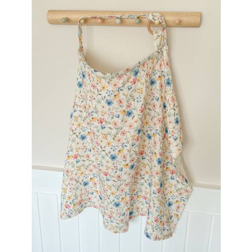 Nursing Cover for Baby Breastfeeding & Pumping, Muslin Double Gauze Cotton, Breast Feeding Apron Shawl Breathable Wire