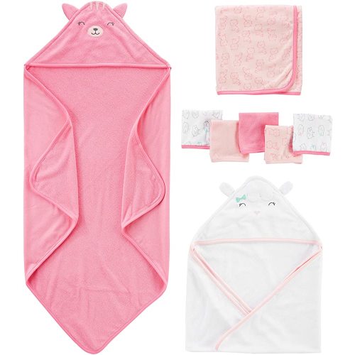 Simple Joys by Carter's Baby Girls' 8-Piece Towel and Washcloth Set