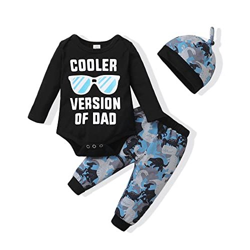 NZRVAWS Newborn Baby Boy Clothes Outfits Letter Prined Romper Pants Set Infant Baby Boy Clothing 0 3 6 9 12 18 Months