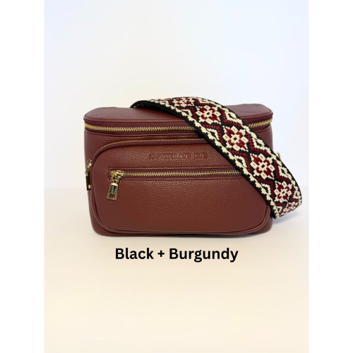 Zoey Crossbody Diaper Bag 2.0- Burgundy