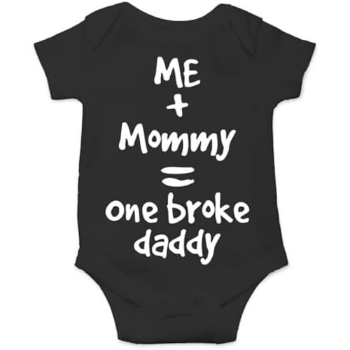 AW Fashions Me + Mommy = One Broke Daddy Baby Bodysuit Cute Newborn Outfit Infant Girl Clothes Boy Romper