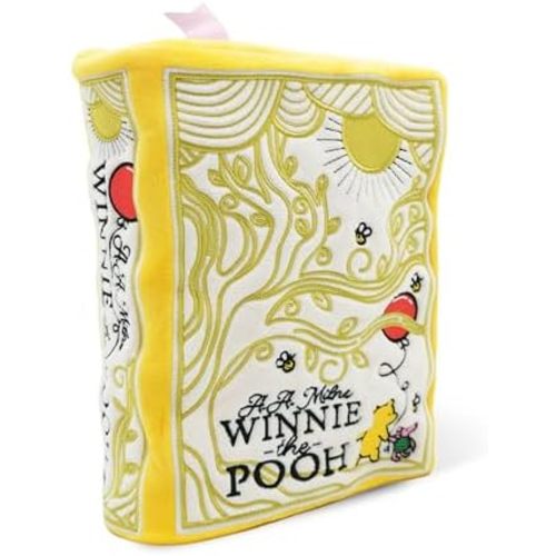 Punchkins Pooh Bear Book Plush – Soft Collectible Gift for Book Lovers, Readers, Teachers, Bookworms- Literary Decor for Library, Office, or Study– 11x7/PillowSize