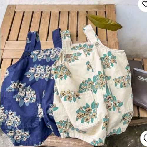 Toddler Girl Florals Overalls
