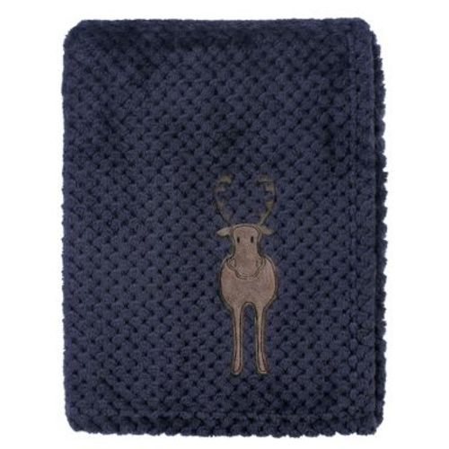 Hudson Baby Infant Boy Plush Waffle Blanket, Moose, One Size