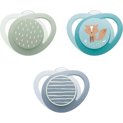NUK Glow-in-the-Dark Orthodontic Pacifier, 18-36 months, 3 Pack