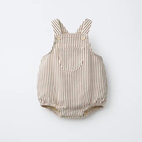 Striped Twill Romper - Ecru | ZARA United States