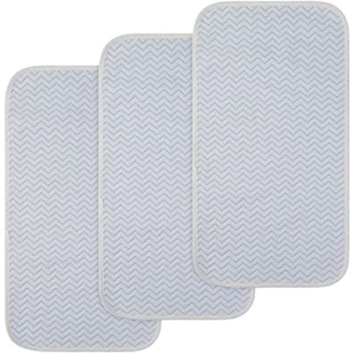 BlueSnail Ultra Soft and Absorbt Quilted Waterproof Changing Pad Liner 3pk (blue)