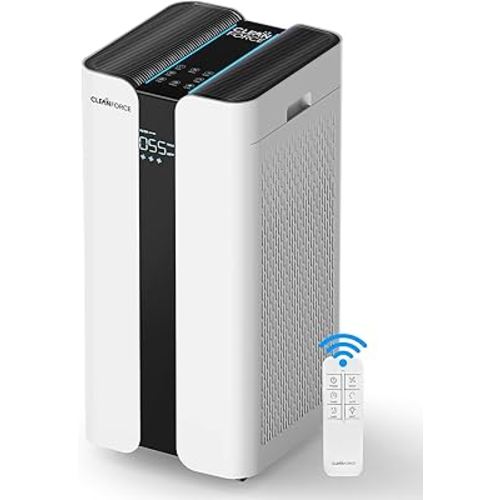 CleanForce Extra large Air Purifier for home large room, covers 3000 ft², H13 True HEPA Filter, Filters 99.97% Dust, Smoke, Odor, Pollen, VOCs, for home, office, classroom | MEGA1000 New Edition