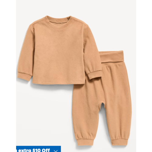 Cozy-Knit Long-Sleeve Top and Leggings Set - 0-3 MONTHS