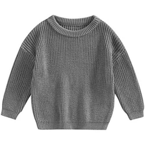 YINGISFITM Toddler Infant Baby Girl Boy Knit Sweater Cable Knitted Sweaters Long Sleeve Sweatshirt Fall Winter Clothes Outfit