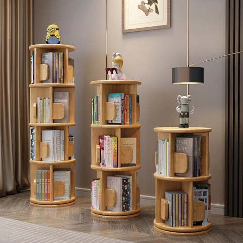 Rotating Kids Bookshelf, Solid Wood