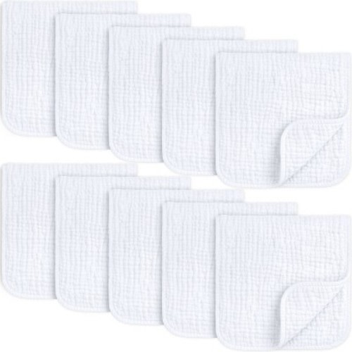 KeaBabies Lyra Muslin Burp Cloths Baby Boy, Girl, 100% Soft Cotton Muslin Burping Cloths for Newborn, Baby Rag 21"x10"