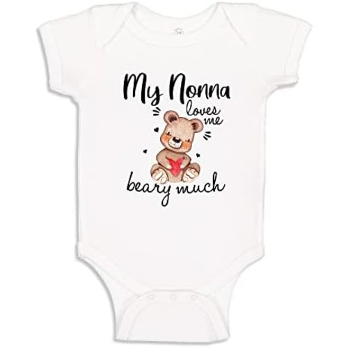 My Nonna Loves Me Beary Much Baby One Piece Bodysuit Or Toddler Shirt Nonna Baby Gift for Baby Boy or Girl
