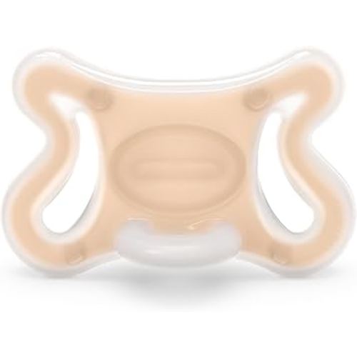 Suavinex Zero Zero Silicone Baby Pacifier w/SX Pro Physiological Pacifier Nipple (0-6M), Fair