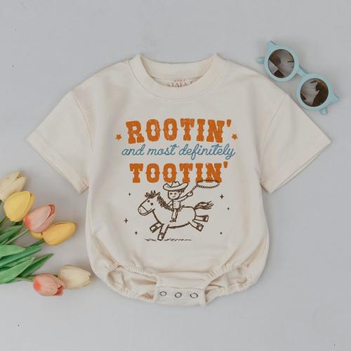 Rootin And Most Definitely Tootin Baby Romper, Western Baby Bodysuit, Funny Cowboy Baby Outfit, Rodeo Baby Gift, Cowboy Baby Shower Clothes