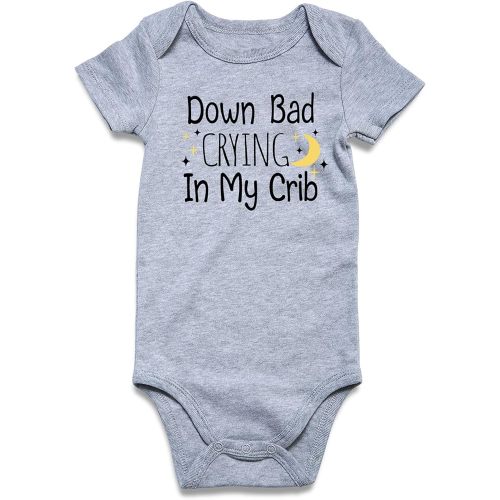 Funnycokid Baby Boys Girls Bodysuit Funny Newborn Romper Short Sleeve Infant Neutral Outfits 0-12 Months