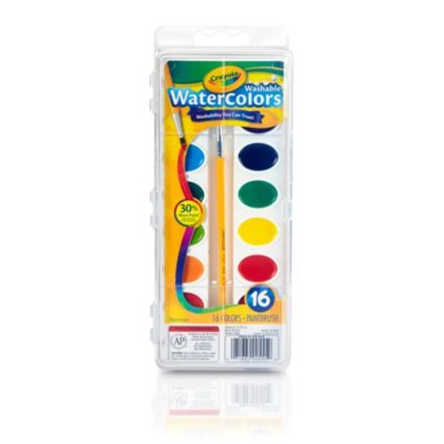 Crayola Washable Watercolor Set, 16-Colors