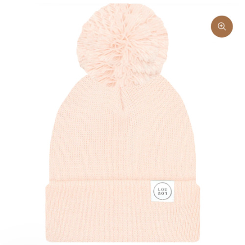 Beanie with Pom - Blush Pink